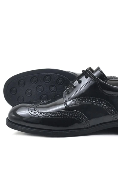 Rakerplus Titan Rugan Bağcıklı Klasik Erkek Çocuk Okul Ayakkabı - 6