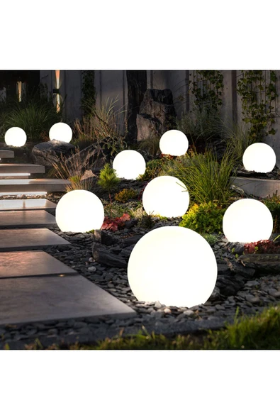 Şanlı SAPLAMALI (KAZIKLI) BAHÇE AYDINLATMA ARMATÜRÜ 40CM LIK GLOPLU 931 - 4