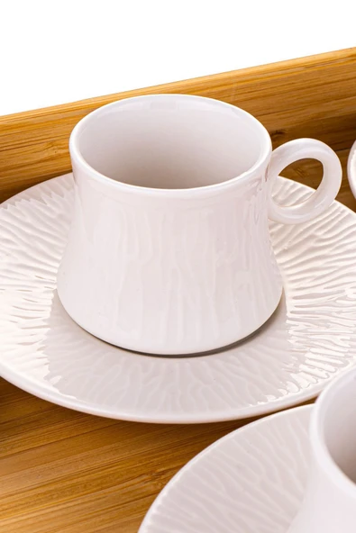 Bambum lara porselen fincan takımı seti 6 kişilik 12 parça - Resim 2