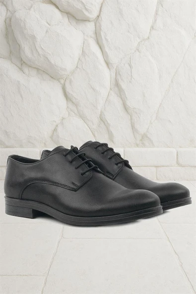 Rakerplus Siyah Mat Bağcıklı Oxford Çocuk Okul Ayakkabısı - 7