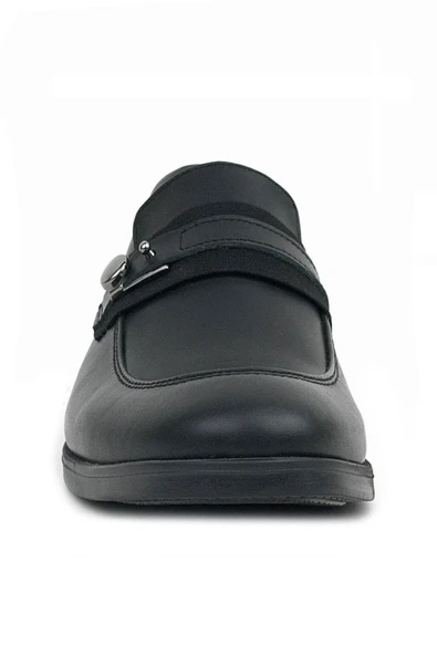 Rakerplus Loafer Hakiki Deri Siyah Klasik Erkek Genç Ayakkabısı - Resim 4