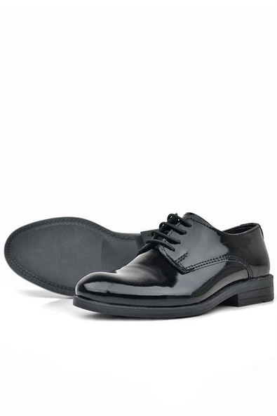 Rakerplus Siyah Rugan Bağcıklı Oxford Çocuk Ayakkabı - Resim 6