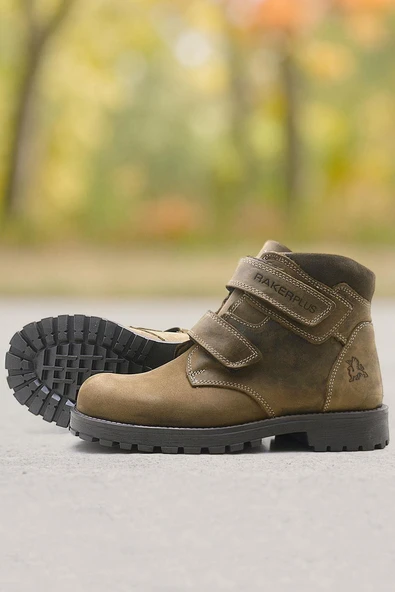 Rakerplus Sentor Hakiki Deri Kum Rengi Kürklü Cırtlı Çocuk Bot ürün görseli