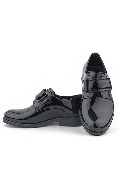 Rakerplus Siyah Rugan Cırt Cırtlı Oxford Çocuk Okul Ayakkabısı - 7