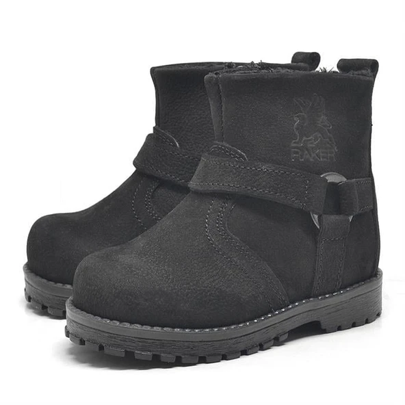 Rakerplus Chiron Hakiki Deri Fermuarlı Kışlık Bebek Bot - 4