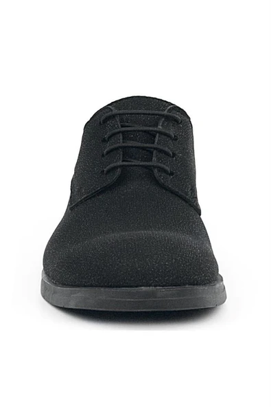 Rakerplus Siyah Simli Bağcıklı Takım Elbise Klasik Çocuk Ayakkabı - 4