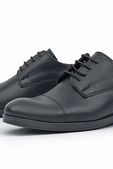 Rakerplus Siyah Mat Bağcıklı Oxford Çocuk Klasik Ayakkabı - Resim 8