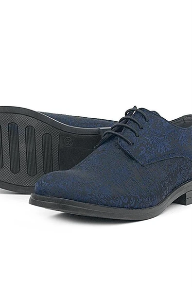 Rakerplus Lacivert Takım Elbise Klasik Çocuk Ayakkabı - 7