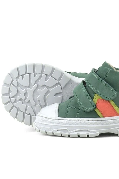 Rakerplus Tails Hakiki Deri Yeşil Cırtlı Çocuk Spor Bot - Resim 8