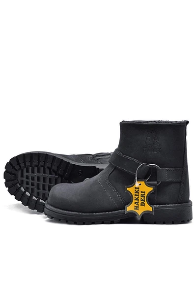 Rakerplus Chiron Hakiki Deri Fermuarlı Kışlık Çocuk Bot - Resim 11