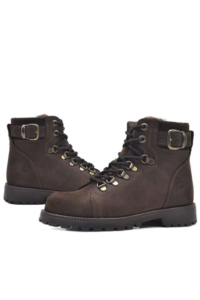 Rakerplus Griffon Hakiki Deri Fermuarlı Kışlık Çocuk Bot - Resim 6