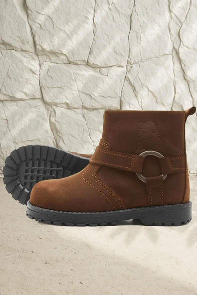 Rakerplus Chiron Hakiki Deri Tarçın Rengi Fermuarlı Bebek Çizme ürün görseli