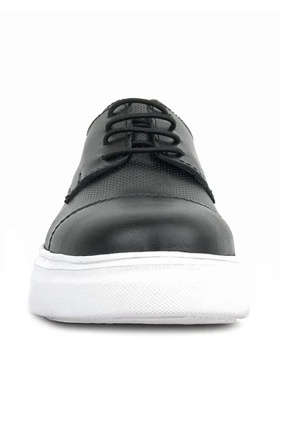 Rakerplus Hakiki Deri Siyah Yüksek Taban Çocuk Klasik Ayakkabı - Resim 12