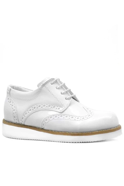 Rakerplus Hidra Beyaz Rugan Bağcıklı Erkek Çocuk Ayakkabı ürün görseli