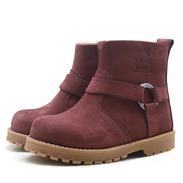 Rakerplus Chiron Hakiki Deri Fermuarlı Kürklü Unisex Bebek Bot - Resim 4