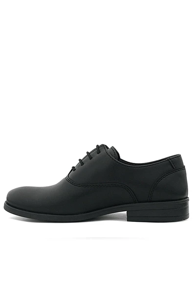 Rakerplus Smokin Siyah Mat Bağcıklı Çocuk Klasik Ayakkabısı - Resim 5