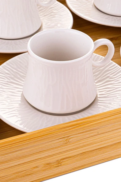 Bambum lara porselen fincan takımı seti 6 kişilik 12 parça ürün görseli 1