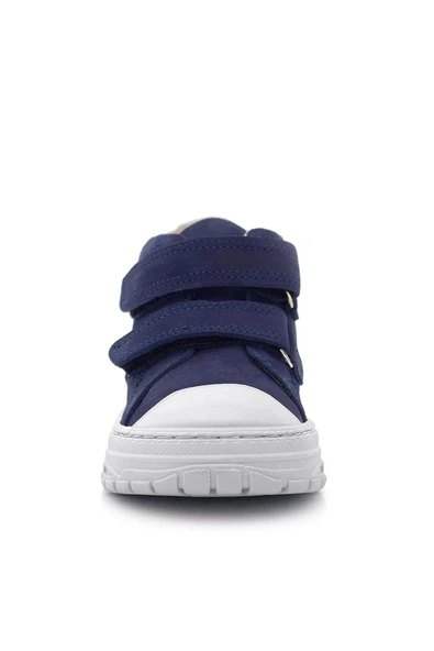 Rakerplus Tails Hakiki Deri Lacivert Kırmızı Cırtlı Çocuk Spor Bot - 4