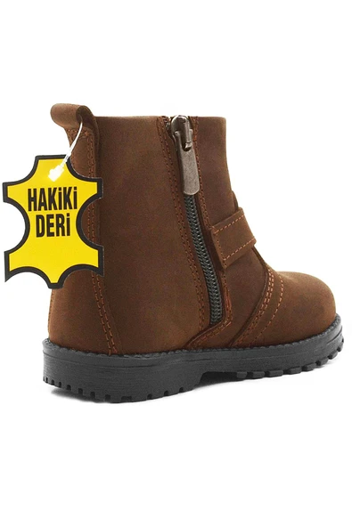 Rakerplus Chiron Hakiki Deri Tarçın Rengi Fermuarlı Bebek Çizme - Resim 12
