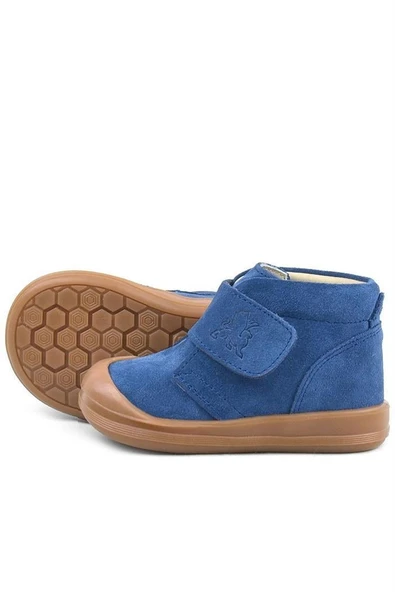 Rakerplus Yoohoo Hakiki Deri Lacivert Cırtlı Unisex Bebek Bot - 6