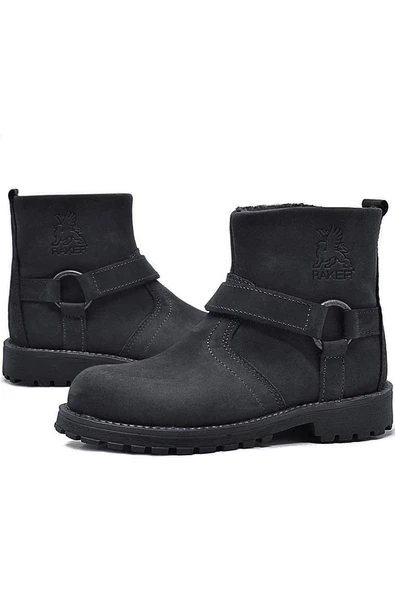 Rakerplus Chiron Hakiki Deri Fermuarlı Kışlık Çocuk Bot - Resim 12
