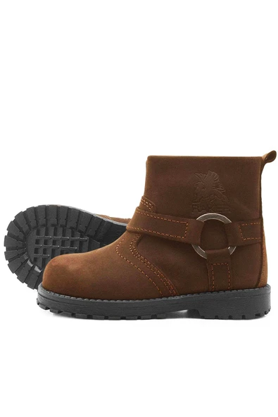 Rakerplus Chiron Hakiki Deri Tarçın Rengi Fermuarlı Bebek Çizme - Resim 6