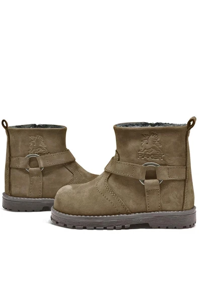 Rakerplus Chiron Hakiki Deri Kum Rengi Fermuarlı Bebek Çizme - Resim 6