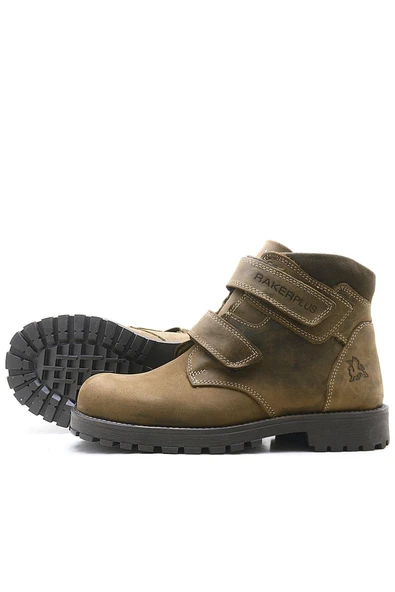 Rakerplus Sentor Hakiki Deri Kum Rengi Kürklü Cırtlı Çocuk Bot - Resim 4