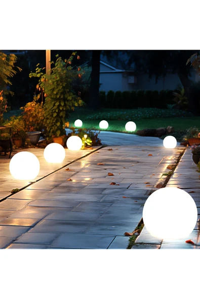 Şanlı SAPLAMALI (KAZIKLI) BAHÇE AYDINLATMA ARMATÜRÜ 40CM LIK GLOPLU 931 - 3