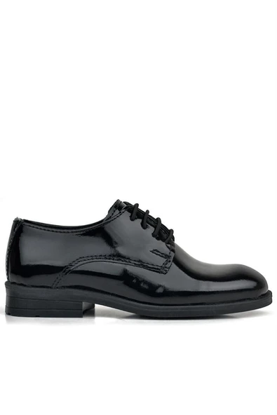 Rakerplus Siyah Rugan Bağcıklı Oxford Çocuk Okul Ayakkabısı - 10