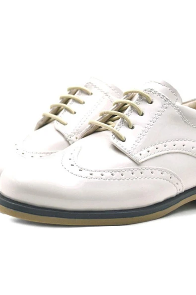 Rakerplus Bej Rugan Bağcıklı Klasik Erkek Çocuk Ayakkabı - Resim 7