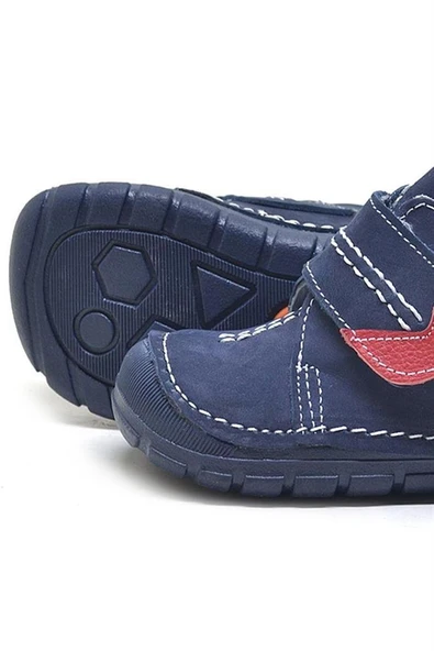 Rakerplus Popeye Hakiki Deri Lacivert İlk Adım Unisex Bebek Ayakkabısı - Resim 9