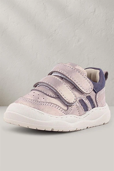 Rakerplus Schaggy Hakiki Deri Parlak Pudra Mor Bebek Spor Ayakkabı ürün görseli