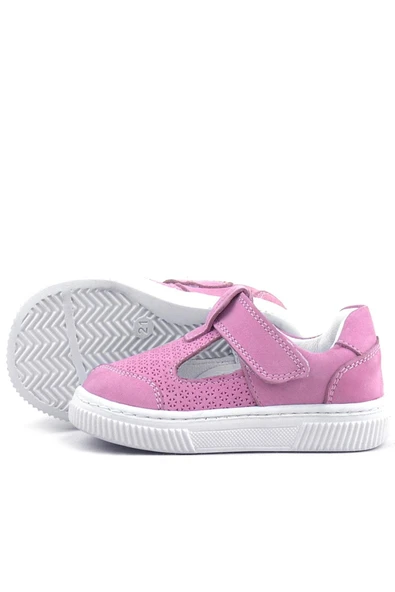 Rakerplus Bheem Hakiki Deri Pembe Cırtlı Bebek Sneaker Sandalet - 7