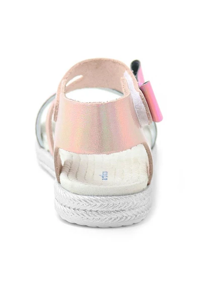 Artico Elenis Hakiki Deri Pembe Kız Bebek Sandalet - 5