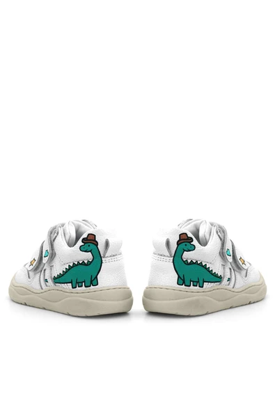 Rakerplus Tbons Özel Tasarım Schaggy Hakiki Deri Beyaz Bebek Spor Ayakkabı - Resim 9