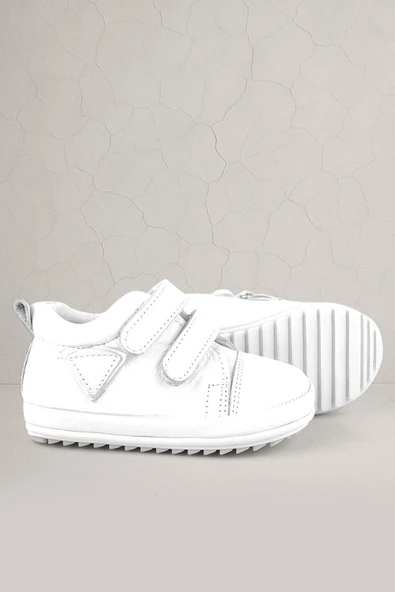 Rakerplus Scrat Hakiki Deri Beyaz İlk Adım Ayakkabısı