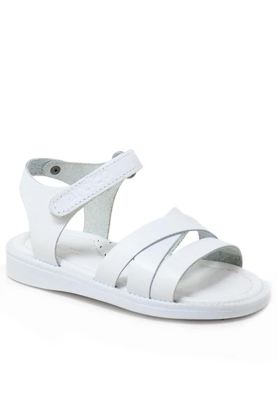 Artico Alexia Hakiki Deri Vaketa Beyaz Kız Çocuk Bebek Sandalet