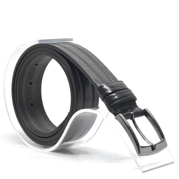 Rakerplus Hakiki Deri Siyah Klasik Erkek Çocuk Kemer ürün görseli