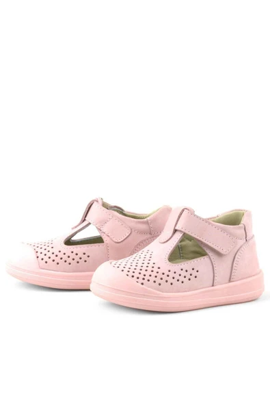 Rakerplus Shaun Hakiki Deri Pembe Cırtlı Anatomik Bebek Sandalet - 6