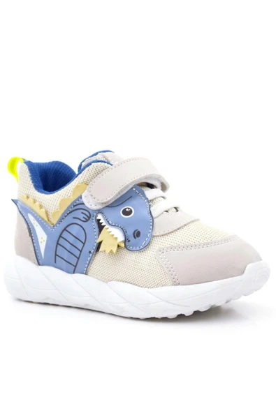 Rakerplus Barefoot Krem Dinazorlu Cırtlı Lastikli Çocuk Spor Ayakkabı - 2