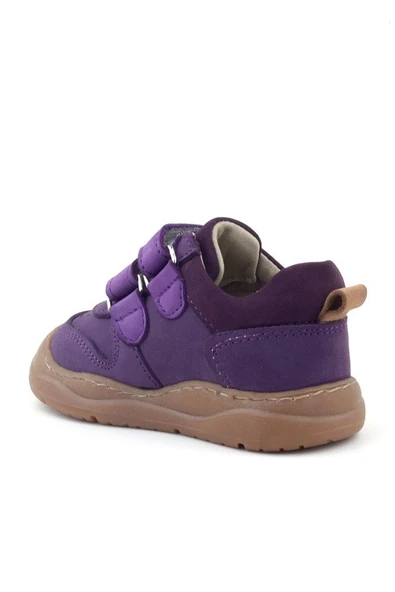 Rakerplus Schaggy Hakiki Deri Mor Kız Bebek Spor Ayakkabı - Resim 4