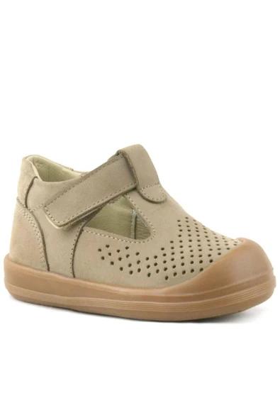 Rakerplus Shaun Hakiki Deri Vizon Cırtlı Anatomik Bebek Sandalet