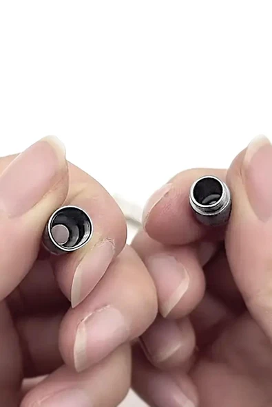 Vidalı Gümüş Renk 5 Çift Ayakkabı Bağcık Ucu - Resim 4