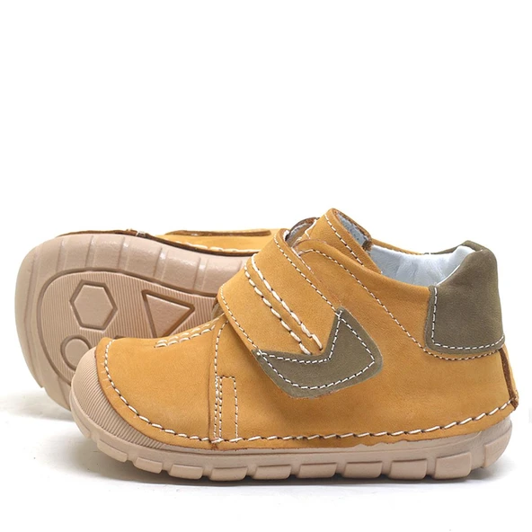 Rakerplus Popeye Hakiki Deri Taba İlk Adım Unisex Bebek Ayakkabısı - 4