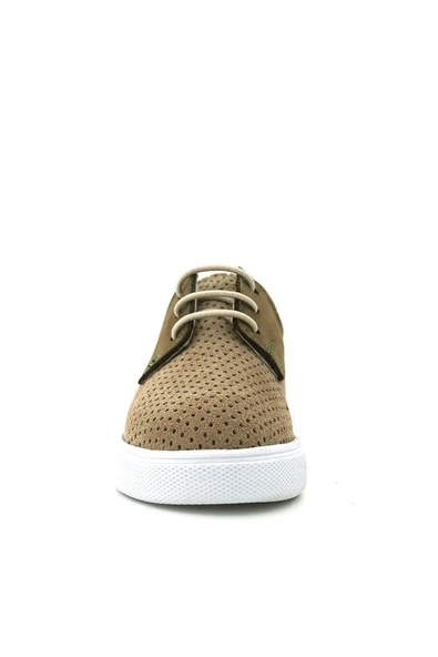 Rakerplus Hakiki Deri Vizon Haki Lastikli Erkek Çocuk Günlük Ayakkabı - Resim 12