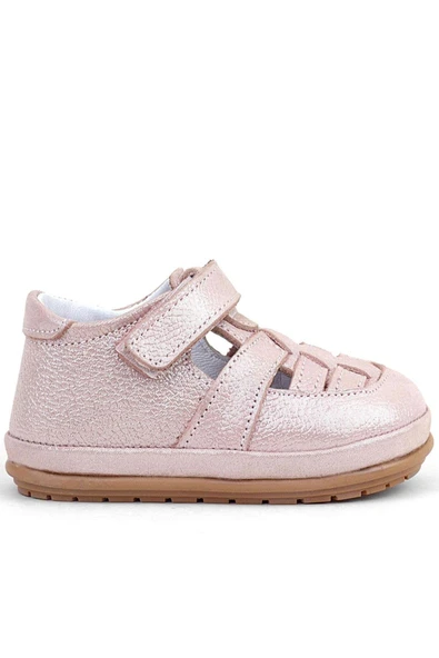 Rakerplus Muppet Hakiki Deri Simli Pudra Cırtlı Anatomik Bebek Sandalet Ayakkabı - 2