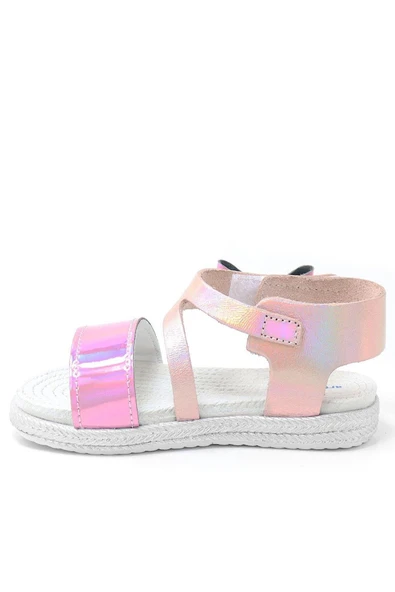 Artico Elenis Hakiki Deri Pembe Kız Bebek Sandalet - 3