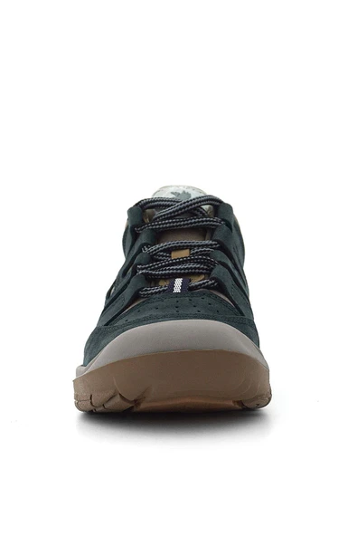 Rakerplus Hakiki Deri Koyu Yeşil Kum Bağcıklı Çocuk Outdoor Ayakkabı - Resim 4