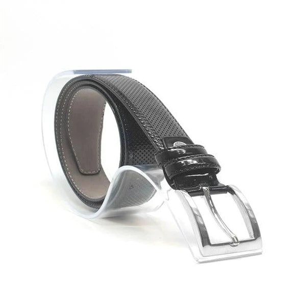 Siyah Klasik Metal Tokalı Rugan Erkek Çocuk Kemer ürün görseli